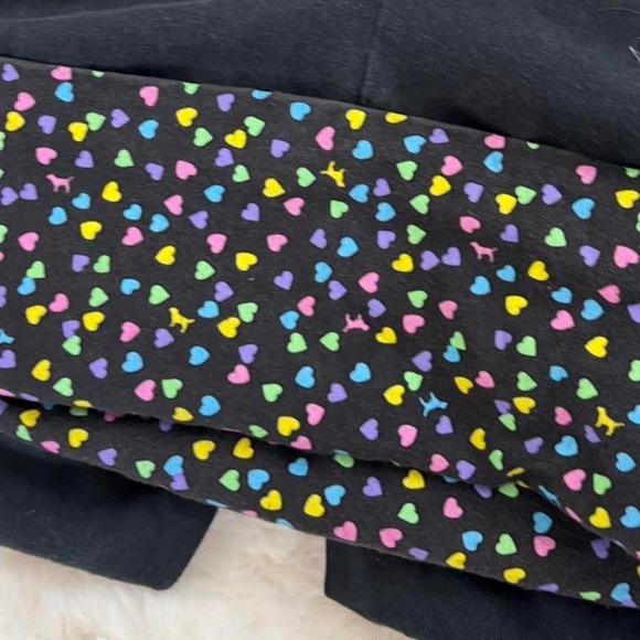 victoria's secret pink heart fold over flare yoga pants - Picture 6 of 8